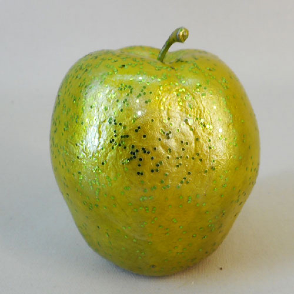 Glitter Artificial Apple Green Artificial Fruit